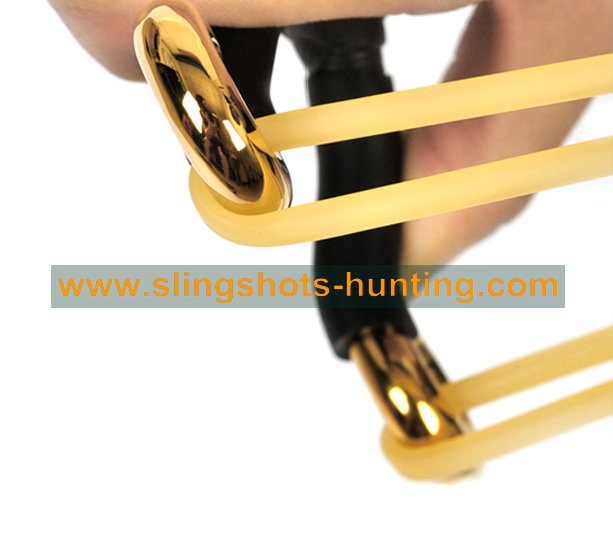 Professional Pocket Slingshot Hand Catapult Golden - Click Image to Close