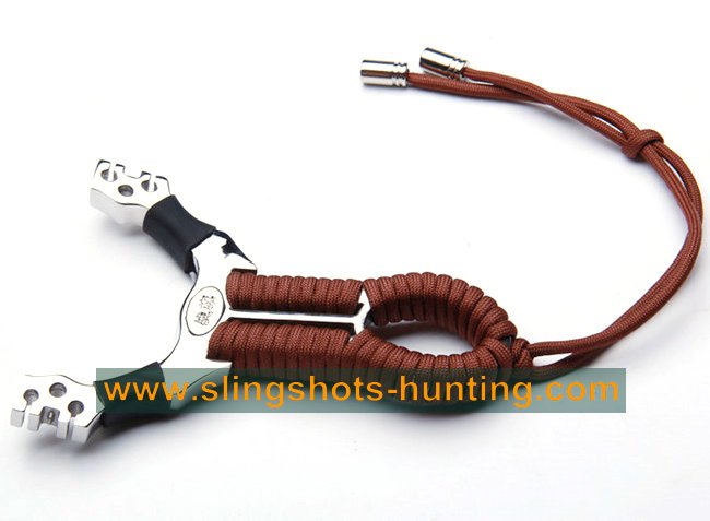 Hunting Slingshot Powerful & Accuracy 2/4/6 Bands Silver - Click Image to Close
