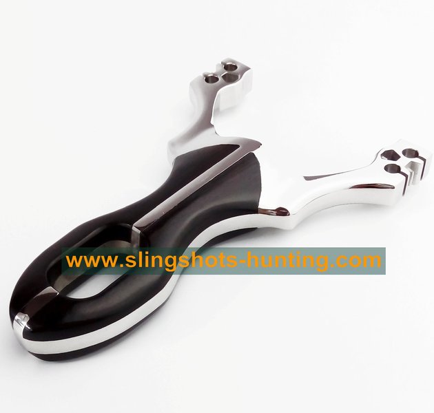 Powerful Slingshot Sport Hunting Ebony Wood Handle Dual-Use 2/4 Bands - Click Image to Close