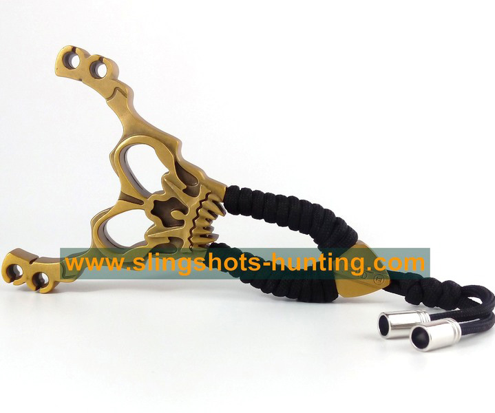 Professional Slingshot Hunting Hunter Shot Skull Design Dual-Use 2/4 Bands - Click Image to Close