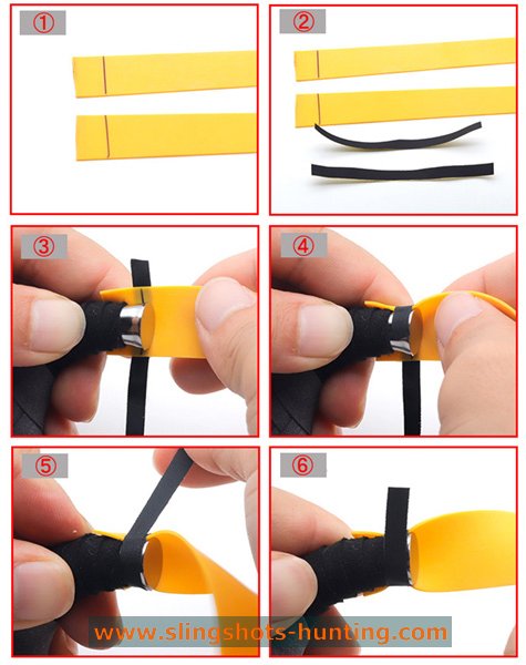 Tape For Slingshot Quickly Tie Flat Band On Slingshot 2 Pack - Click Image to Close