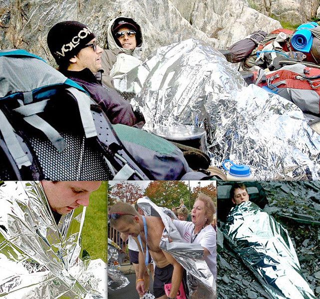 Emergency Space Blankets For Hunting Outdoor Life 10 Pack - Click Image to Close