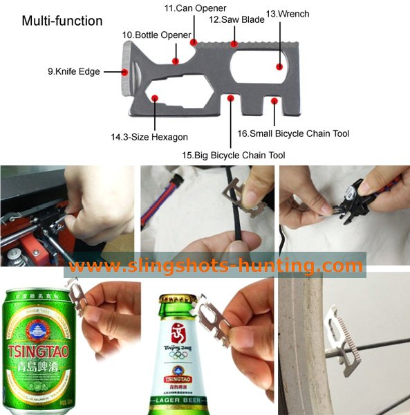 Survival Bracelet Multi-function Tools Kit On Wrist - Click Image to Close